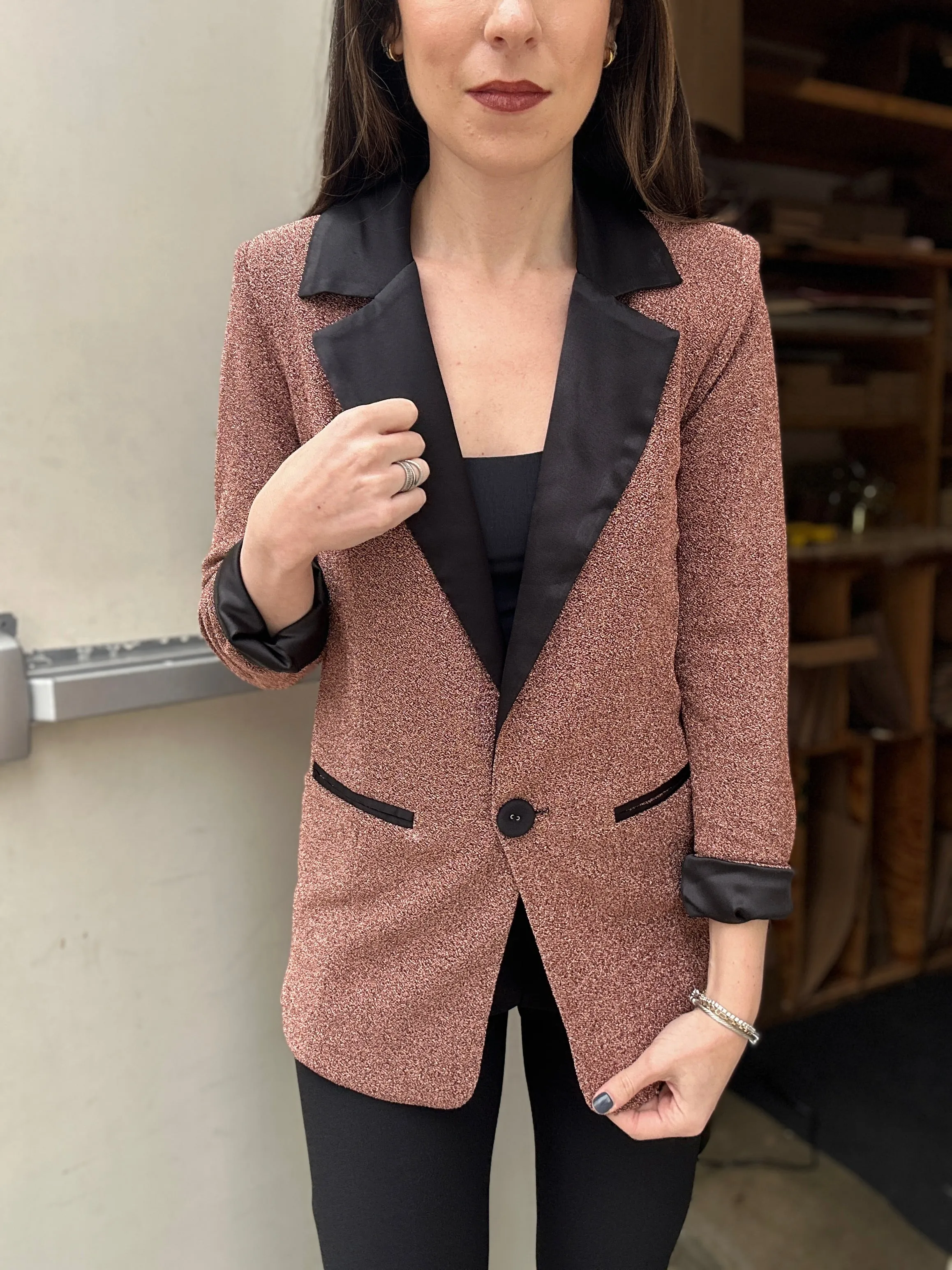 Metallic Copper Blazer