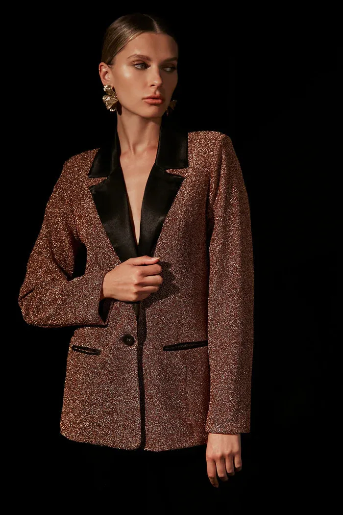 Metallic Copper Blazer