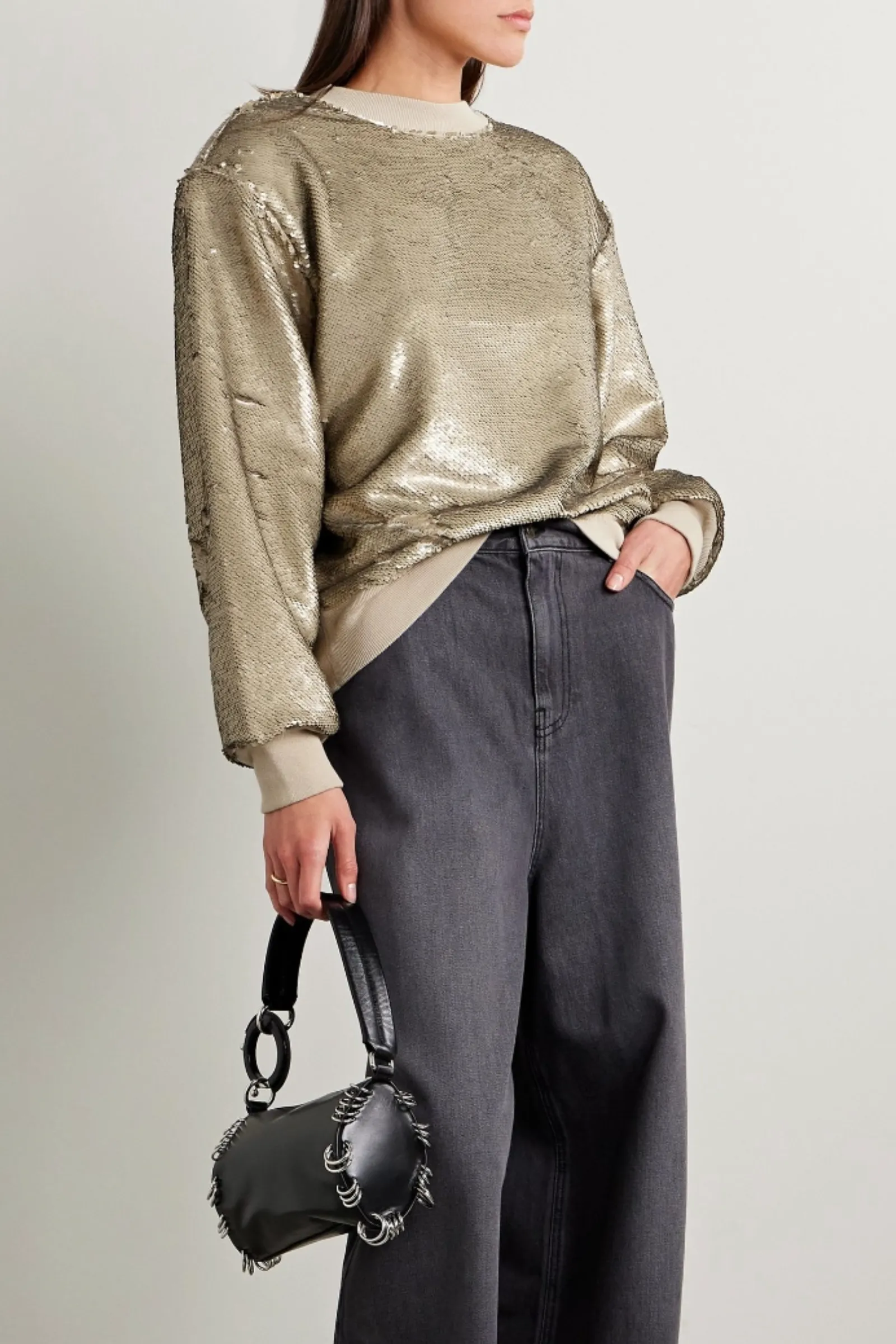Metz Sequined Jersey Sweatshirt