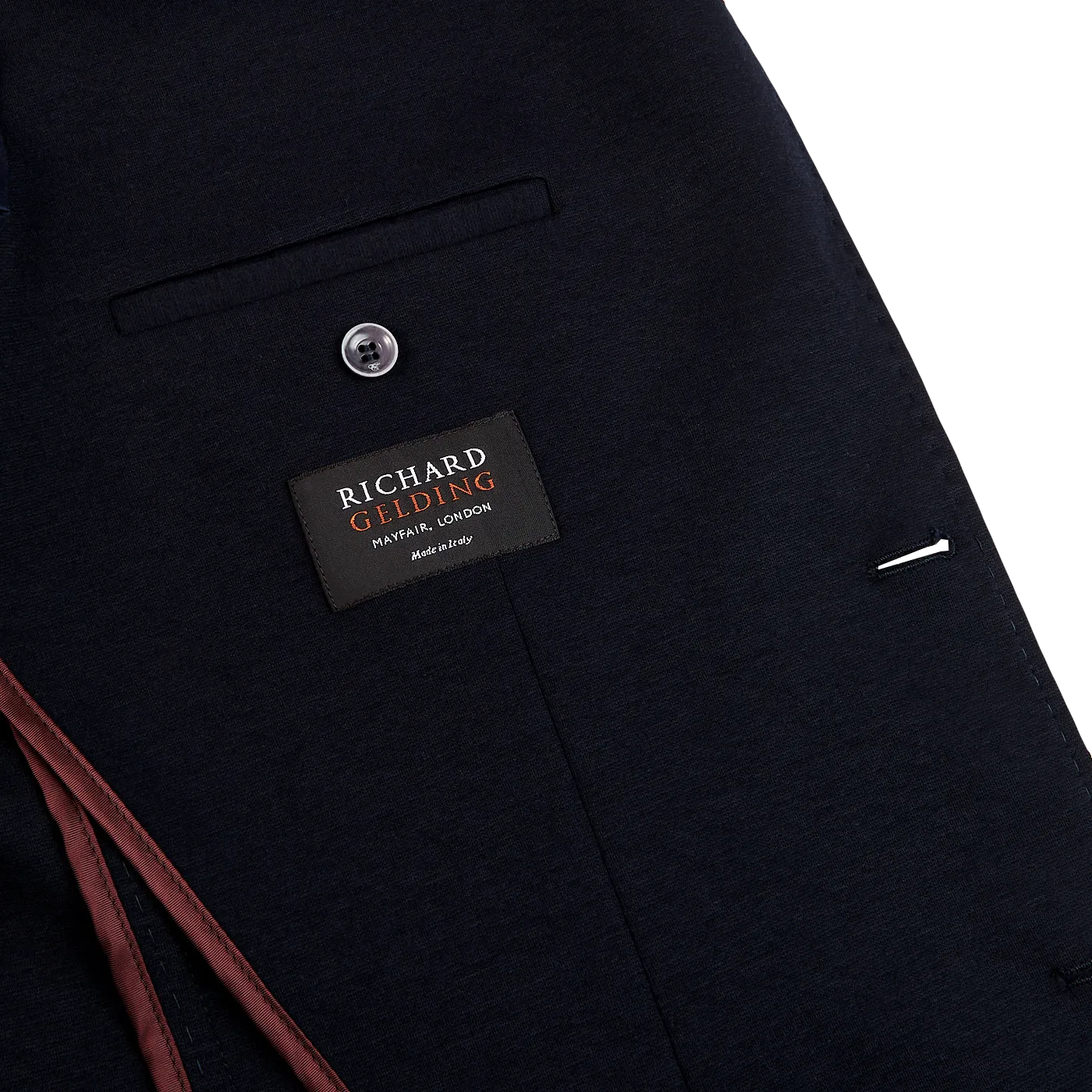 Navy Cotton Jersey Unconstructed Blazer