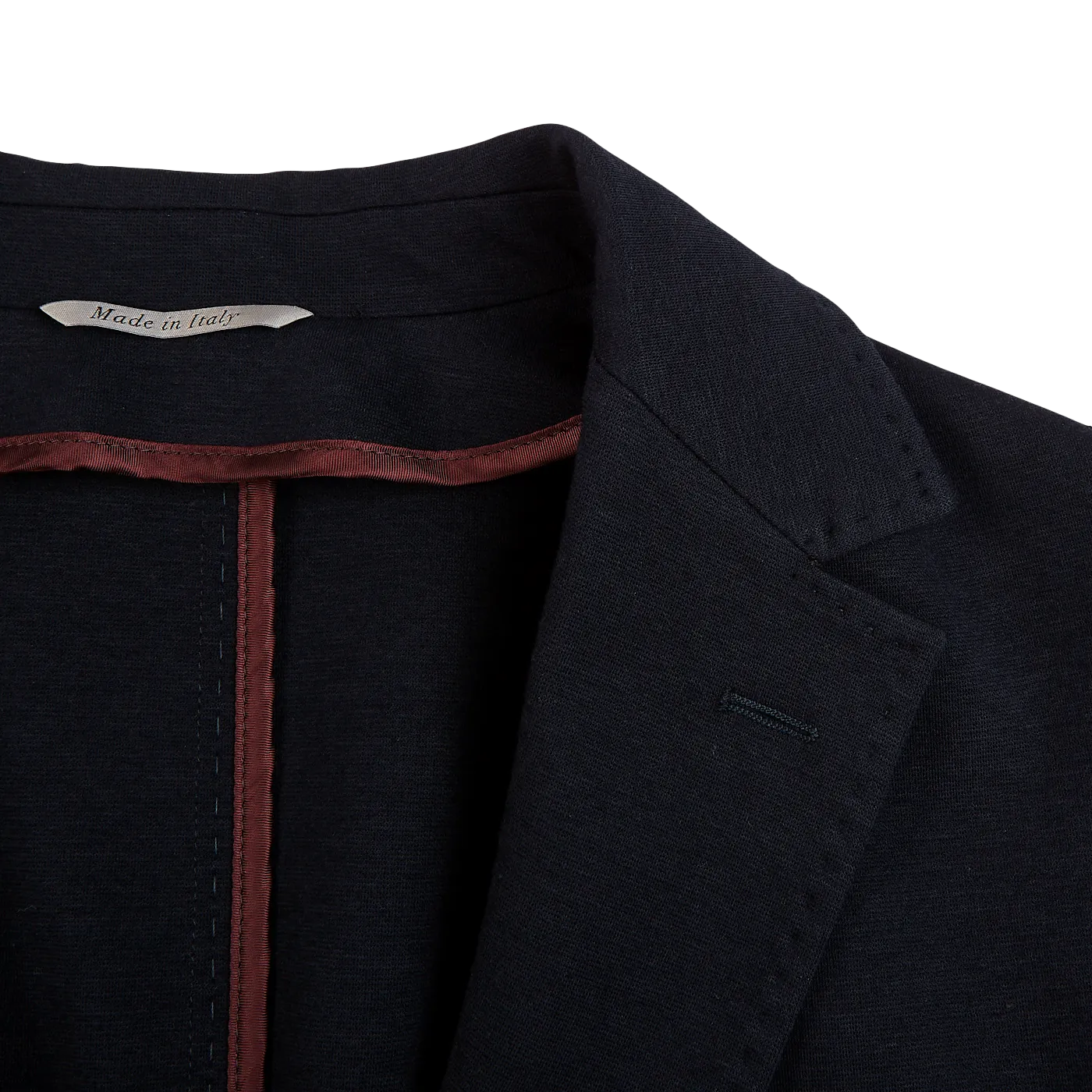 Navy Cotton Jersey Unconstructed Blazer