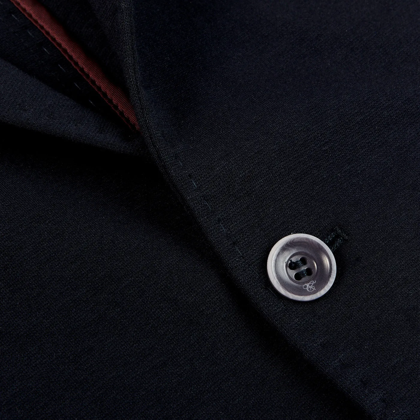 Navy Cotton Jersey Unconstructed Blazer