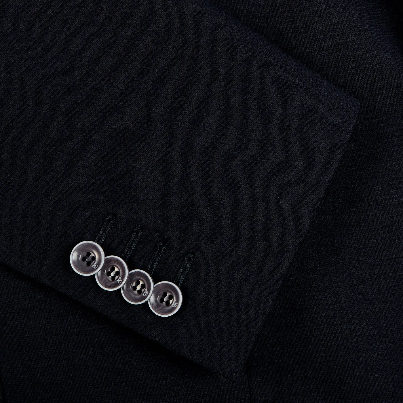 Navy Cotton Jersey Unconstructed Blazer