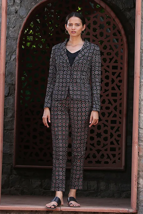 Okhai 'Verve' Hand Block Ajrakh Pure Cotton Blazer