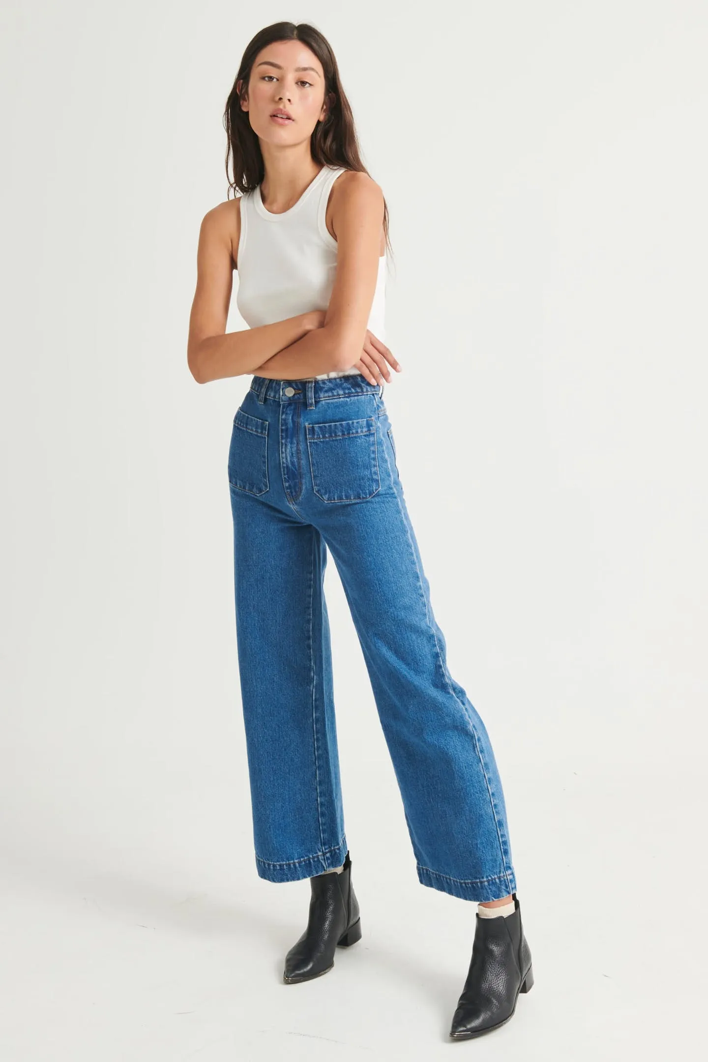 Rollas WOMENS SAILOR JEAN - ASHLEY BLUE