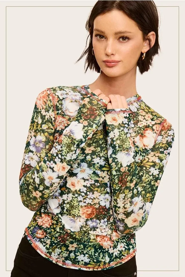 Semi Sheer Mesh Top