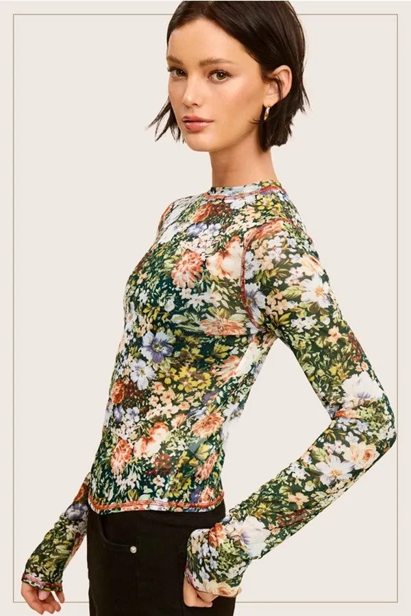 Semi Sheer Mesh Top