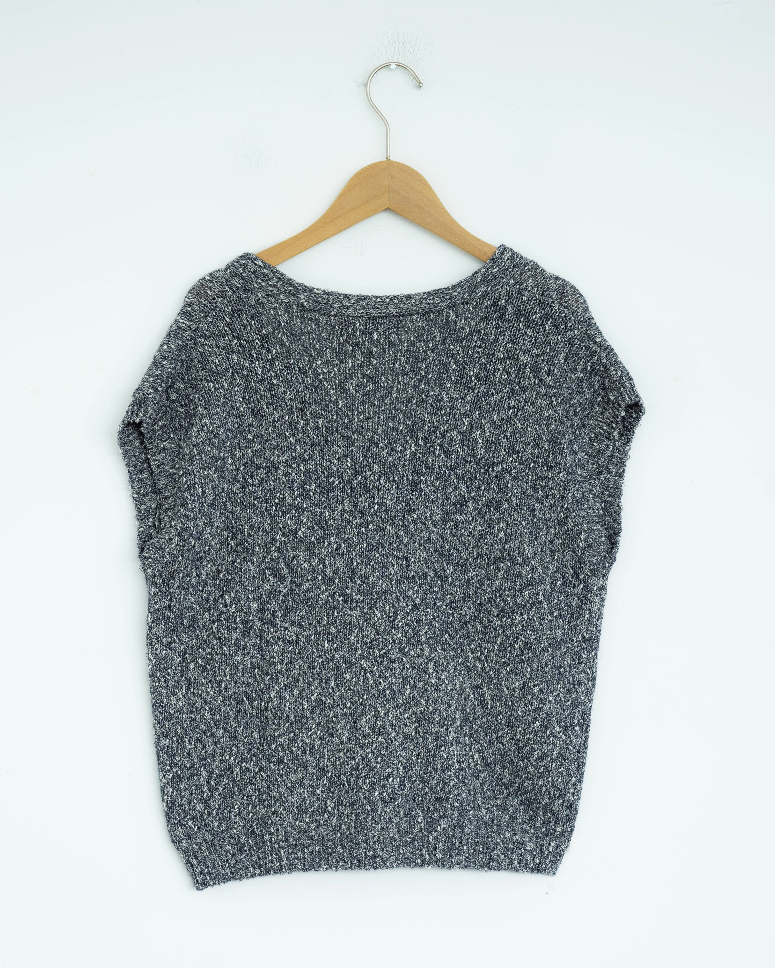 Sleeveless Knit Vest (Blue Mix)