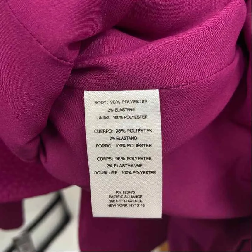 Tahari Women's Size M Magenta Textured Jacket