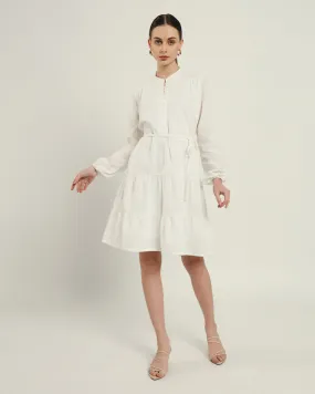 The Ely Daisy White Linen Dress