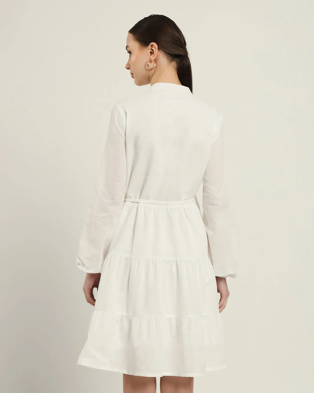 The Ely Daisy White Linen Dress