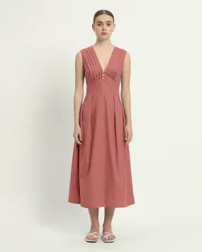 The Mendoza  Ivory Pink Cotton Dress