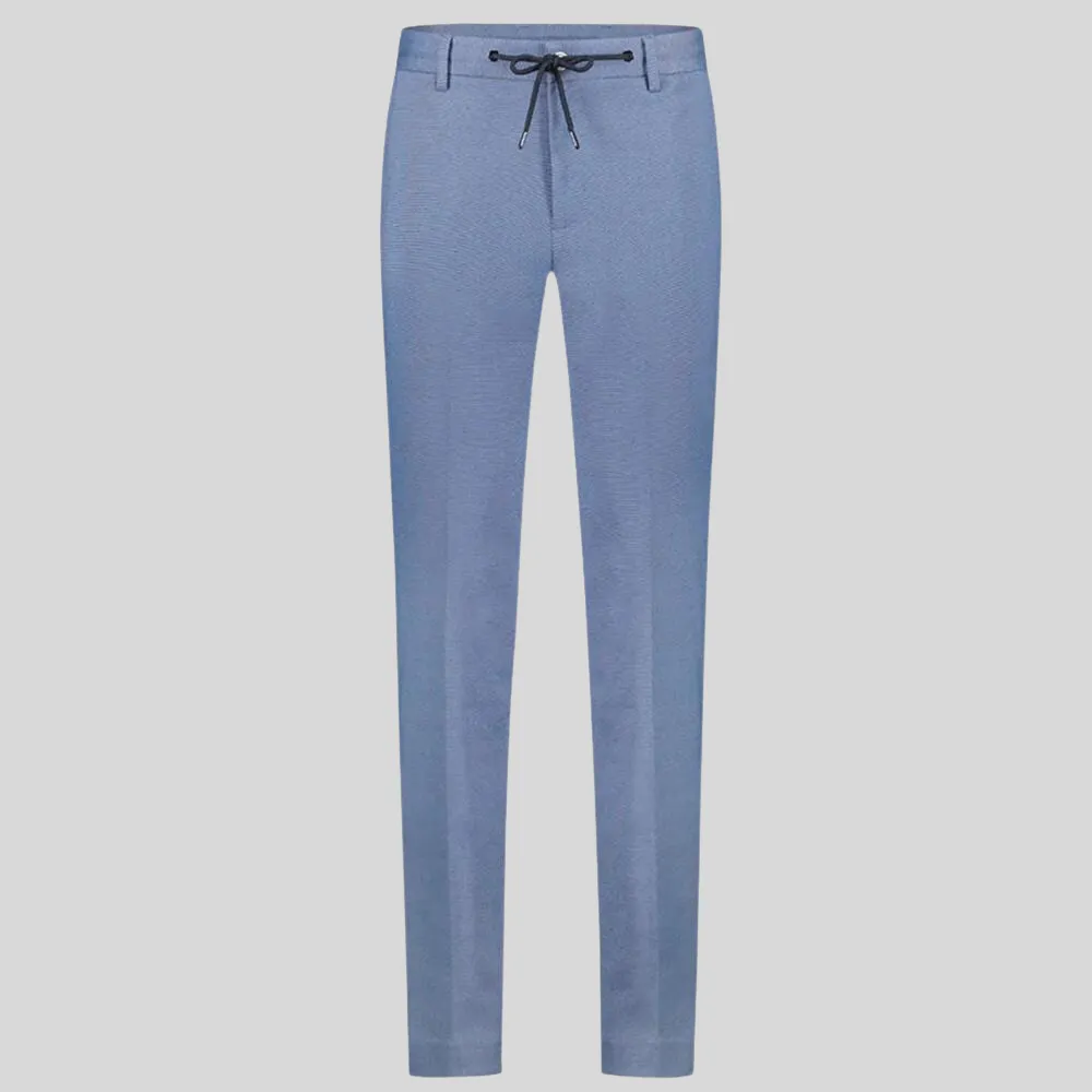 Tiny Dot Drawstring Jersey Pants - Cobalt