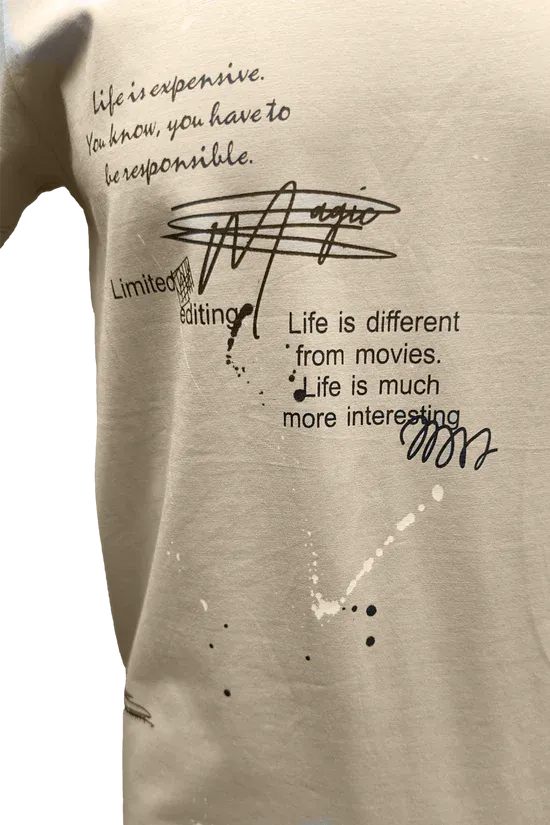Vialli Irock Cream Grafitti T-Shirt