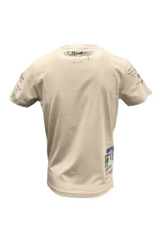 Vialli Irock Cream Grafitti T-Shirt