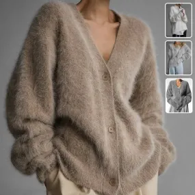 Women's V-neck Button Cardigan Sweater