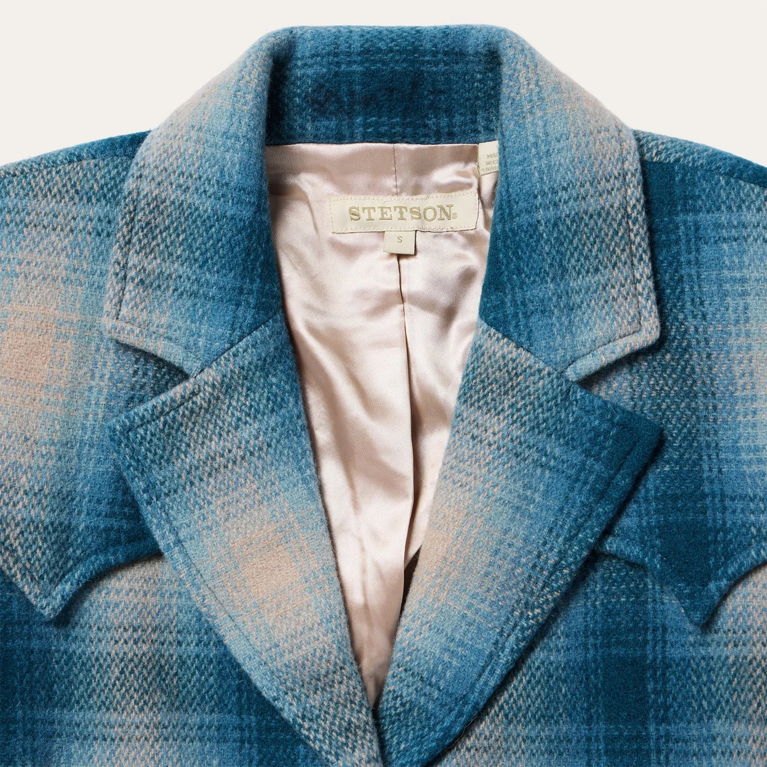 Wool Plaid Western Blazer