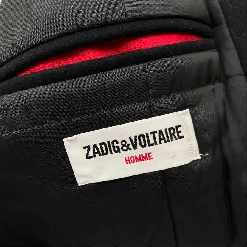Zadig Et Voltaire Men's Black Solid Coat